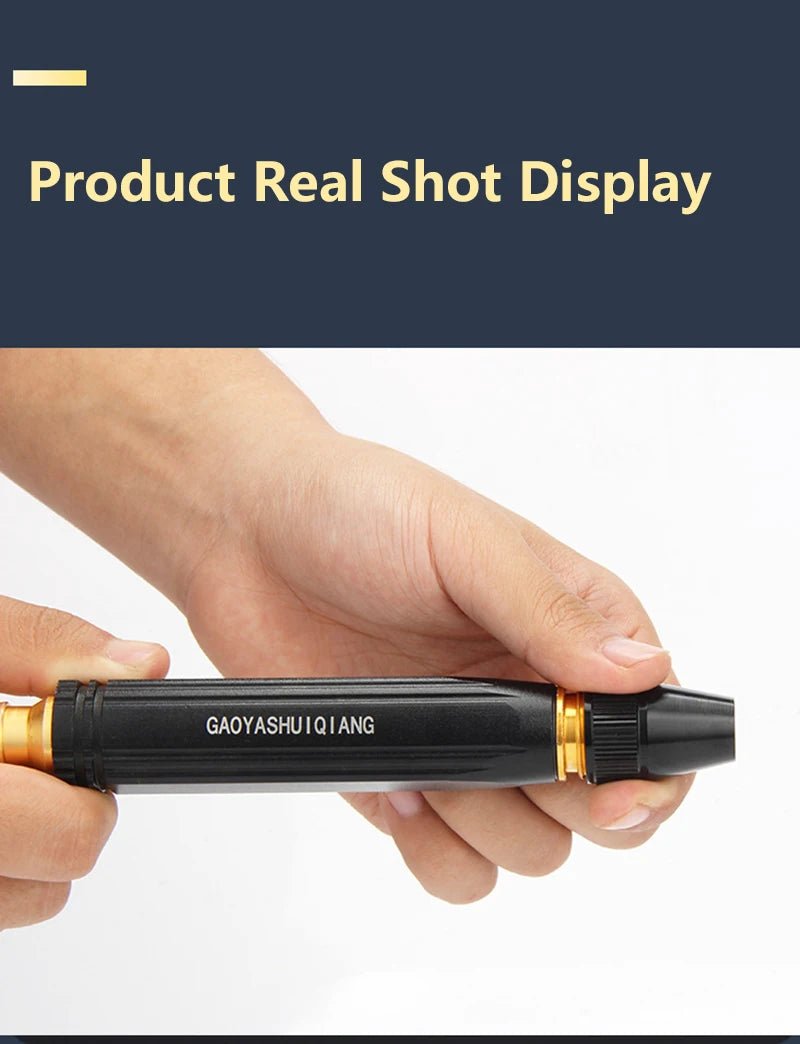 Plastic High Quality Black Nozzle | Spray Nozzle For Car, Watering Flowers, Washing Glass, Water Column | Tap Nozzle High Pressure - Flashkart Pakistan