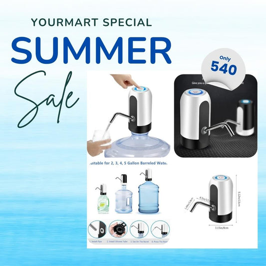 Portable Electric Automatic Water Pump / Dispenser | USB Rechargeable & Easy to Use - Flashkart Pakistan