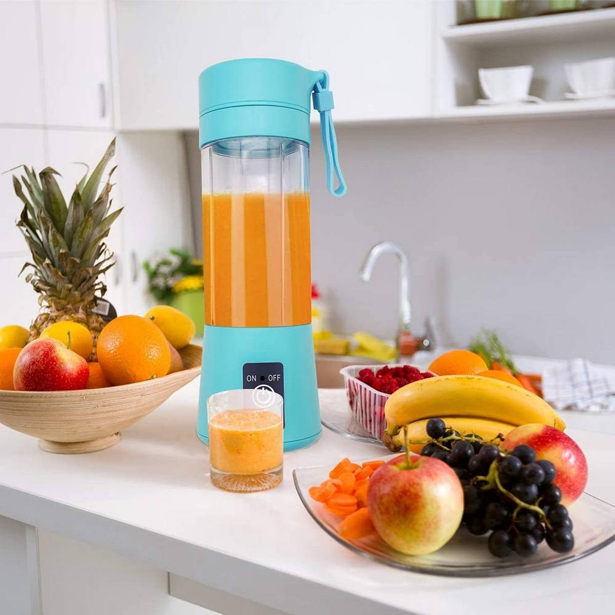 Portable Powerful 6 Blades USB Rechargeable Juicer/Blender - Flashkart Pakistan