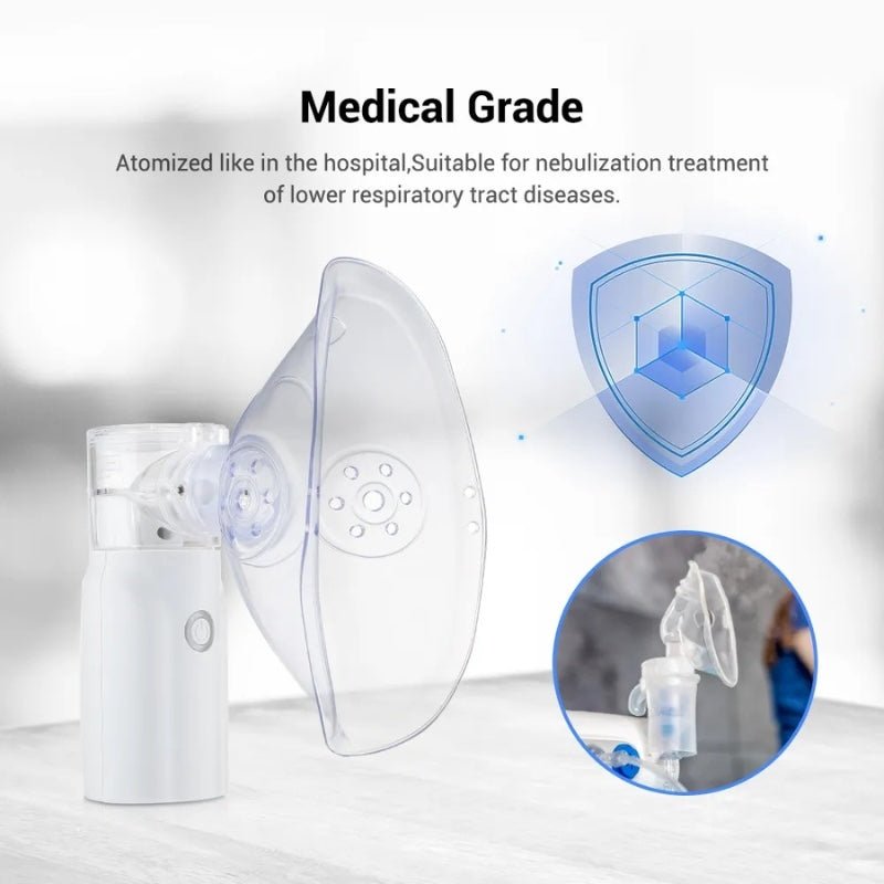 Portable Rechargeable Nebulizer | Asthma Inhaler Machine for Kids & Adults (0.5L) - Flashkart Pakistan