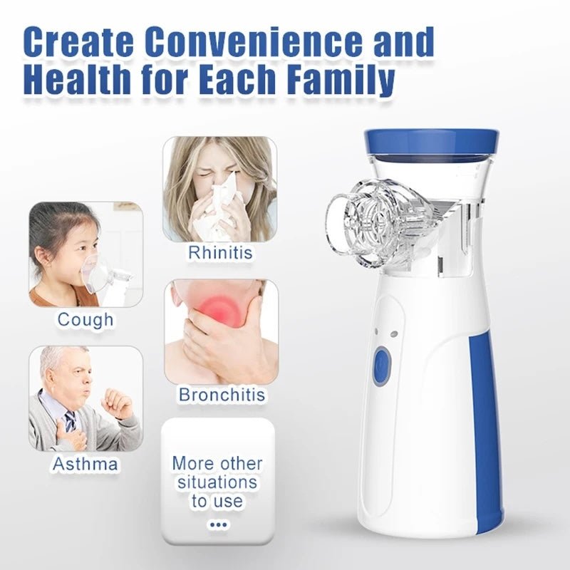 Portable Rechargeable Nebulizer | Asthma Inhaler Machine for Kids & Adults (0.5L) - Flashkart Pakistan