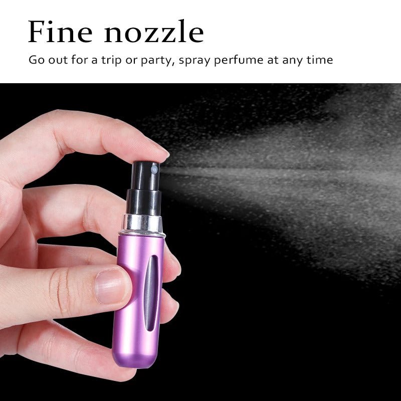 Portable Refillable Mini Perfume Atomizer | Travel - Size Spray Bottle | Random Color | 5ml/8ml - Flashkart Pakistan