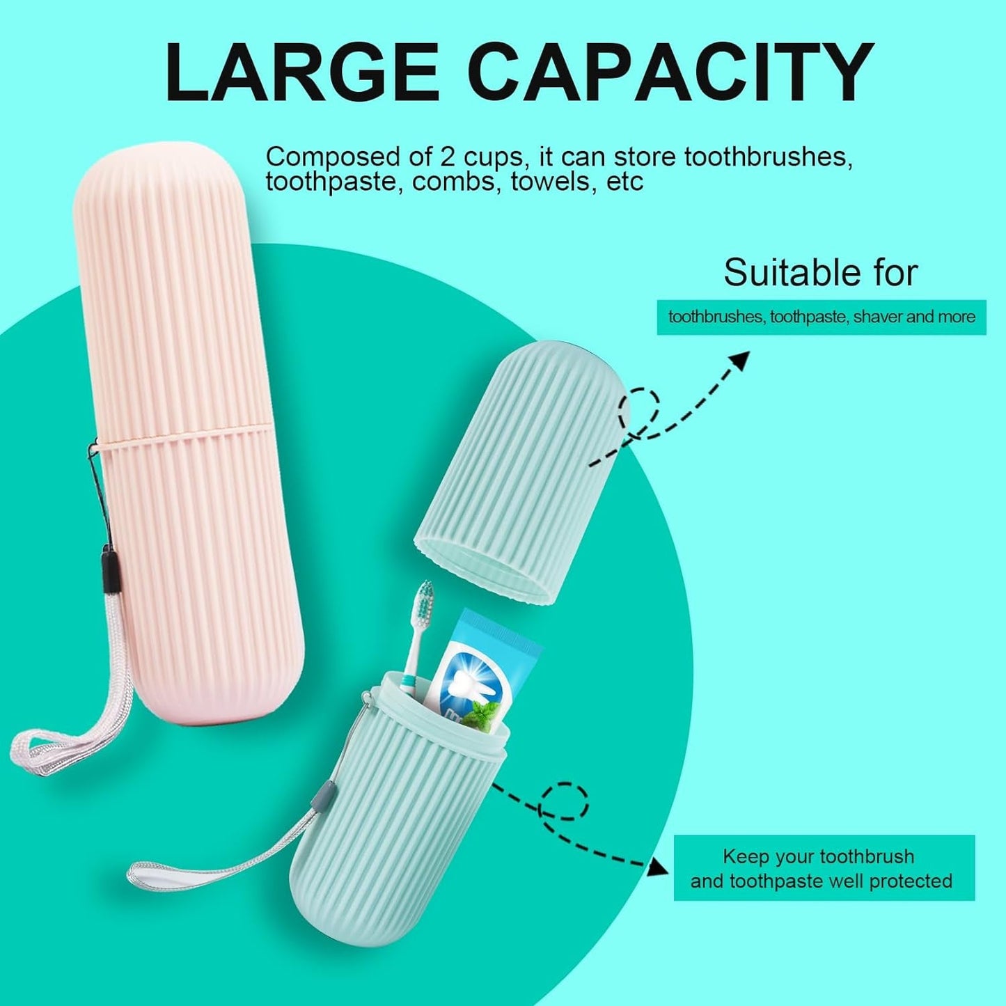 Portable Toothbrush Toothpaste Holder | Storage Case Box - Flashkart Pakistan
