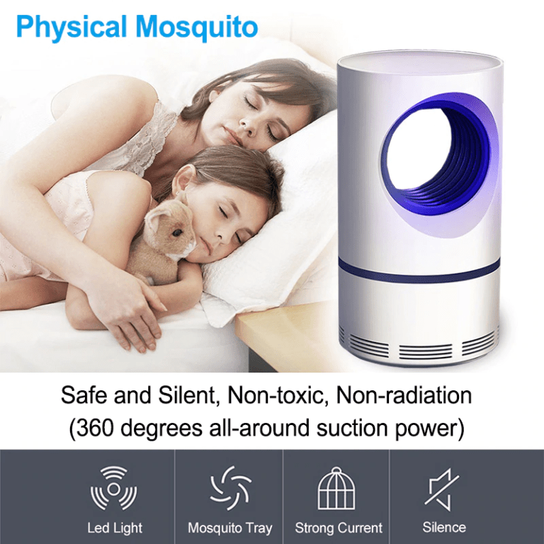 Portable USB Mosquito Killer Lamp - Safe, Silent & Chemical - Free - Flashkart Pakistan