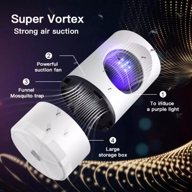 Portable USB Mosquito Killer Lamp - Safe, Silent & Chemical - Free - Flashkart Pakistan