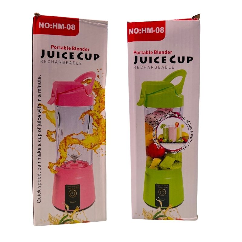 Portable USB Rechargeable Juicer/Blender | Juice Cup Rechargeable | Random Colors - Flashkart Pakistan