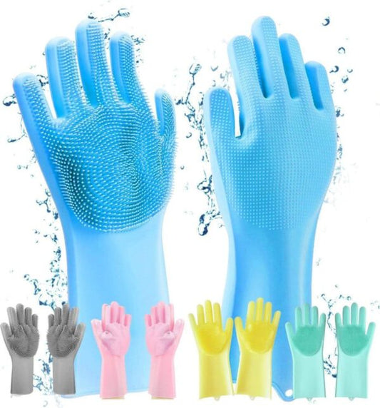Re - useable Washing Gloves for Kitchen, Bathroom, Car, Pet and Multipurpose Cleaning - Flashkart Pakistan