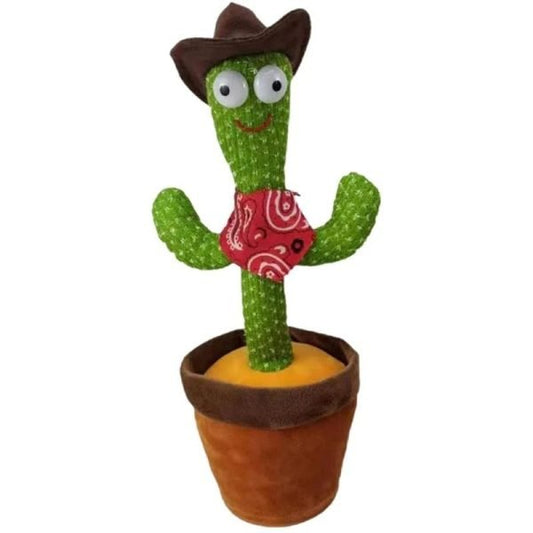 Rechargeable Dancing Cactus Toy with Hat | Interactive Singing & Talking Plush for Toddlers and Kids - Flashkart Pakistan