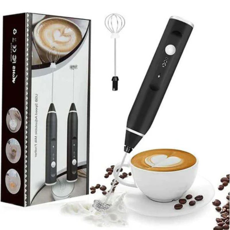 Rechargeable Electric Coffee Frother & Egg Beater | High - Speed Handheld Mixer with USB Charging - Flashkart Pakistan