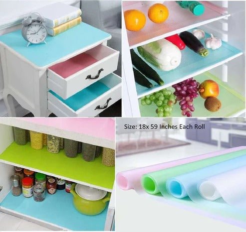 Refrigerator, Table & Drawer Mats | Shelf Liners, Washable & Waterproof (Random Colors) - Flashkart Pakistan