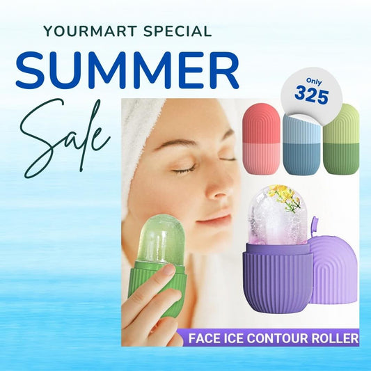 Reusable Facial Ice Roller for Face & Body || Shrinks Pores, Soothes Skin, Enhances Glow | Random Color - Flashkart Pakistan