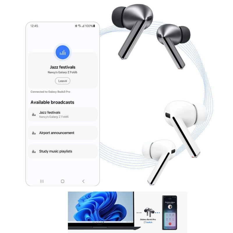 Samsung Galaxy Buds 3 Pro | WHITE | ANC Wireless Bluetooth Earbuds with Adaptive AI & Immersive Sound - Flashkart Pakistan