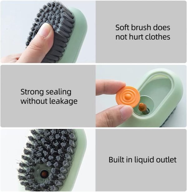 Shoe Brush with Liquid Dispensing – Multi - Purpose Cleaning Tool - Flashkart Pakistan