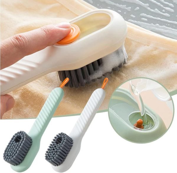 Shoe Brush with Liquid Dispensing – Multi - Purpose Cleaning Tool - Flashkart Pakistan