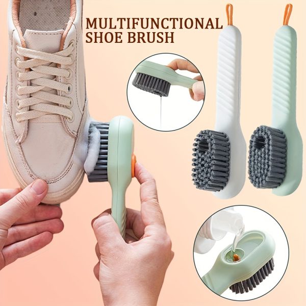 Shoe Brush with Liquid Dispensing – Multi - Purpose Cleaning Tool - Flashkart Pakistan