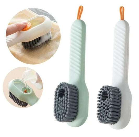 Shoe Brush with Liquid Dispensing – Multi - Purpose Cleaning Tool - Flashkart Pakistan
