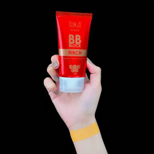 SL Basics BB Block SPF 50g – Tinted Sunscreen with Hydration, UV Protection & Flawless Coverage | Vitamin E & Lotus Extract - Flashkart Pakistan