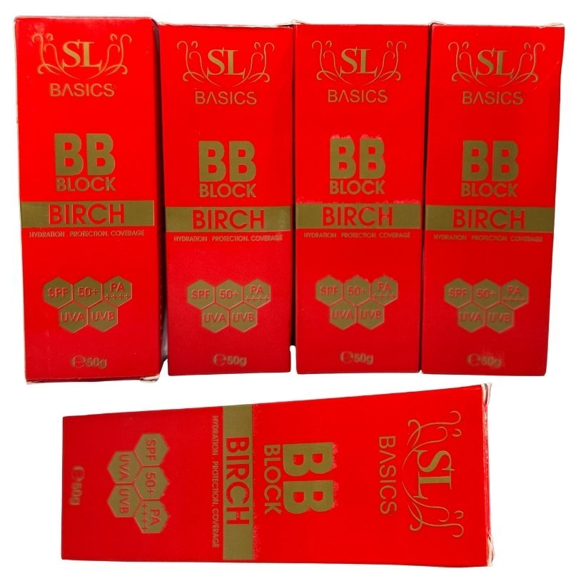 SL Basics BB Block SPF 50g – Tinted Sunscreen with Hydration, UV Protection & Flawless Coverage | Vitamin E & Lotus Extract - Flashkart Pakistan