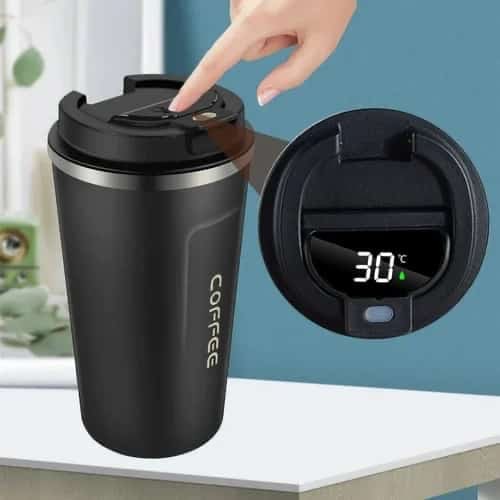 Smart Temperature Coffee Mug - 17oz | Insulated Stainless Steel Mug with Leakproof Lid | Perfect for Travel, Outdoor Sports, and Everyday Use - Flashkart Pakistan