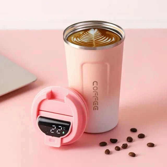 Smart Temperature Coffee Mug - 17oz | Insulated Stainless Steel Mug with Leakproof Lid | Perfect for Travel, Outdoor Sports, and Everyday Use - Flashkart Pakistan