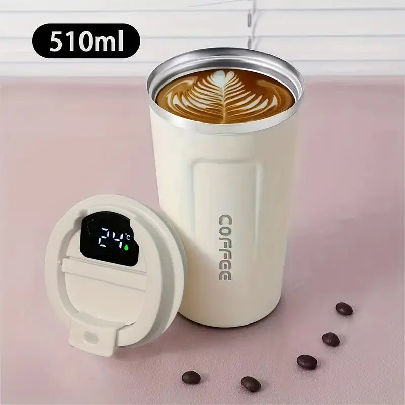 Smart Temperature Coffee Mug - 17oz | Insulated Stainless Steel Mug with Leakproof Lid | Perfect for Travel, Outdoor Sports, and Everyday Use - Flashkart Pakistan