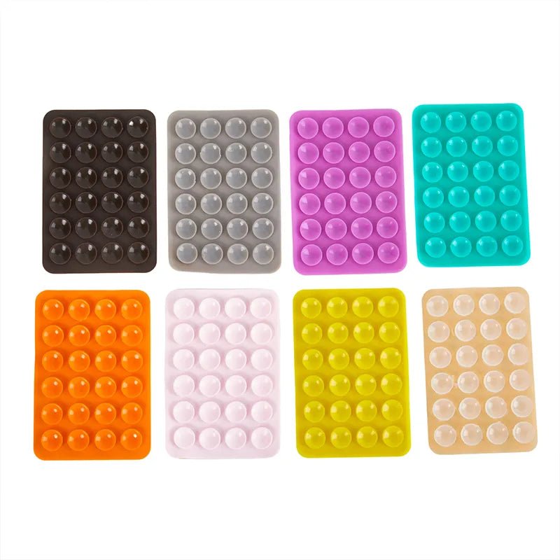 Stick & Grip Suction Cup Phone Holder | Reusable Silicone Pad (Random Color) - Flashkart Pakistan