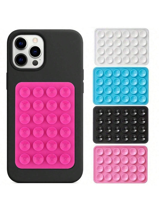 Stick & Grip Suction Cup Phone Holder | Reusable Silicone Pad (Random Color) - Flashkart Pakistan