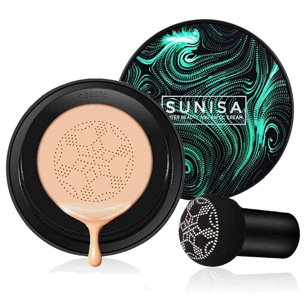 SUNISA foundation Base Original 3 In 1 | Air Cushion CC & Bb Cream | Waterproof Foundation | Moisturizing Liquid Foundation with Sponge - Flashkart Pakistan