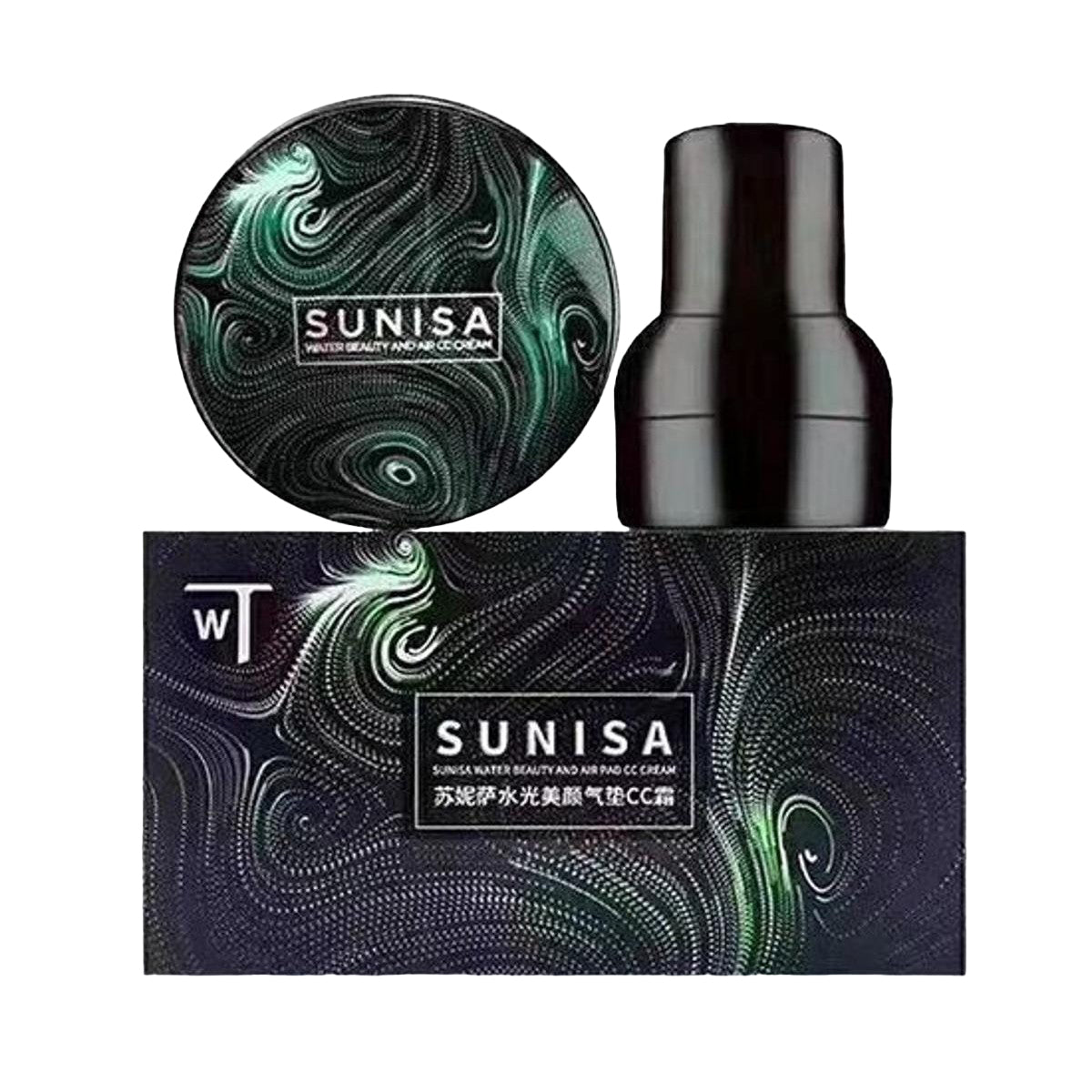 SUNISA foundation Base Original 3 In 1 | Air Cushion CC & Bb Cream | Waterproof Foundation | Moisturizing Liquid Foundation with Sponge - Flashkart Pakistan