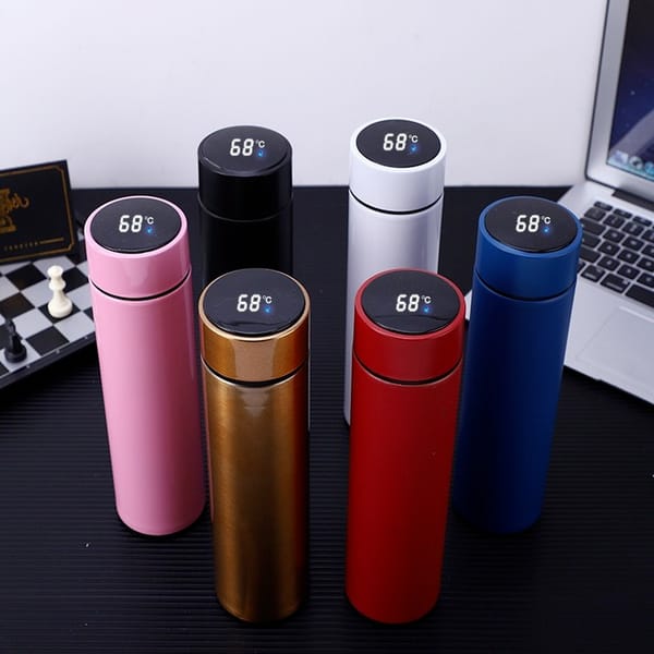 Temperature Display Thermos Water Bottle (Hot & Cold) | 500 ML | Random Colors - Flashkart Pakistan