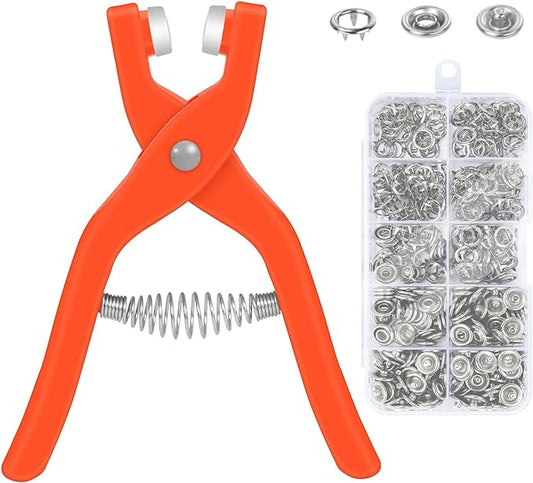 Tich Button Machine Plier with 25 Plastic Snap Buttons - Flashkart Pakistan