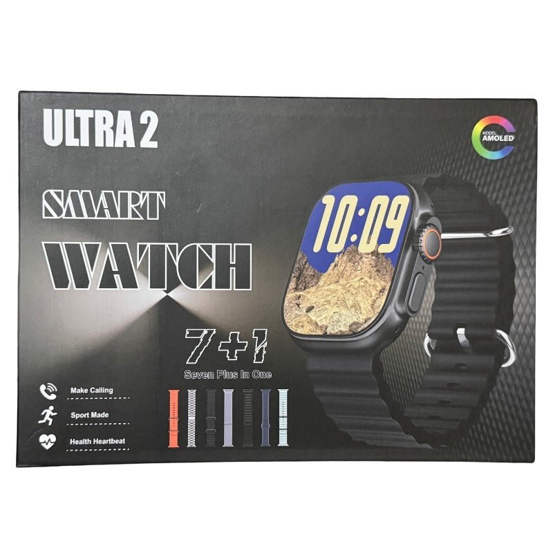Ultra 2 Smart Watch – 7 Straps Edition | Bluetooth Call | Fitness & Health Tracker - Flashkart Pakistan