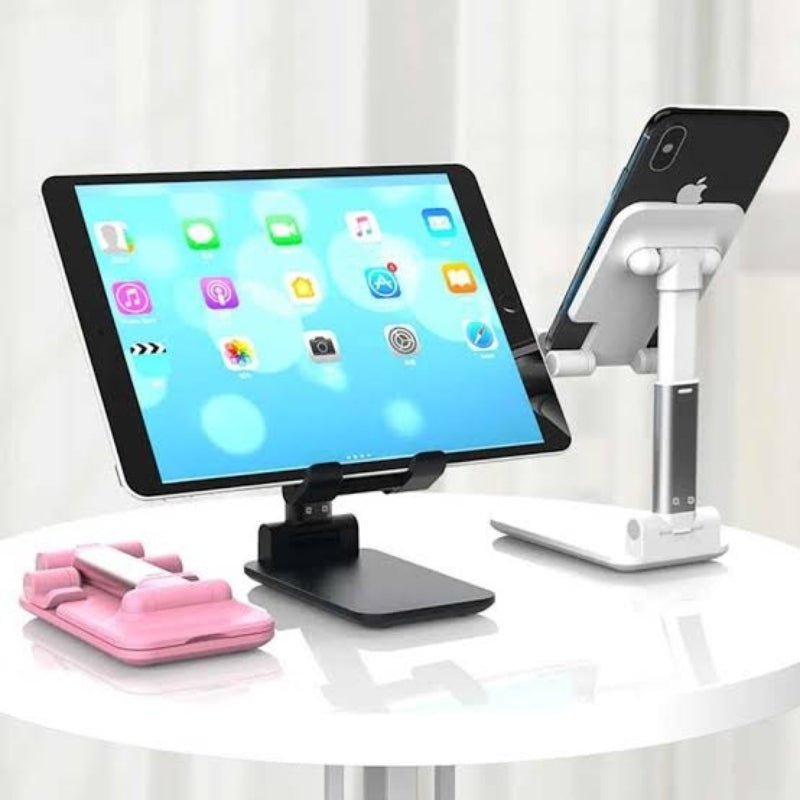 Universal Foldable Mobile & Tablet Stand | Adjustable Multi - Angle Holder - Flashkart Pakistan