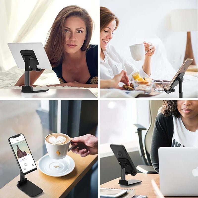 Universal Foldable Mobile & Tablet Stand | Adjustable Multi - Angle Holder - Flashkart Pakistan