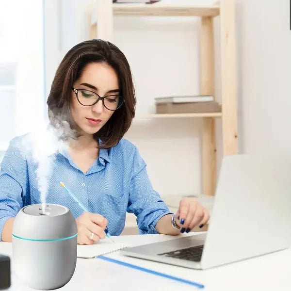 USB Portable Air Humidifier | 3 - in - 1 Humidifier, Mute & Light | For Home, Office & Car Mist Air Fresheners - Flashkart Pakistan
