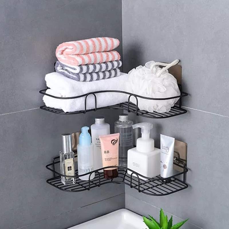 Wall Corner Rack WITHOUT Adhesive Screws - Flashkart Pakistan
