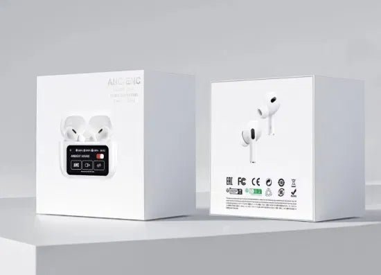 White A9 Pro ANC AirPods with Screen | Bluetooth 5.4 - Flashkart Pakistan