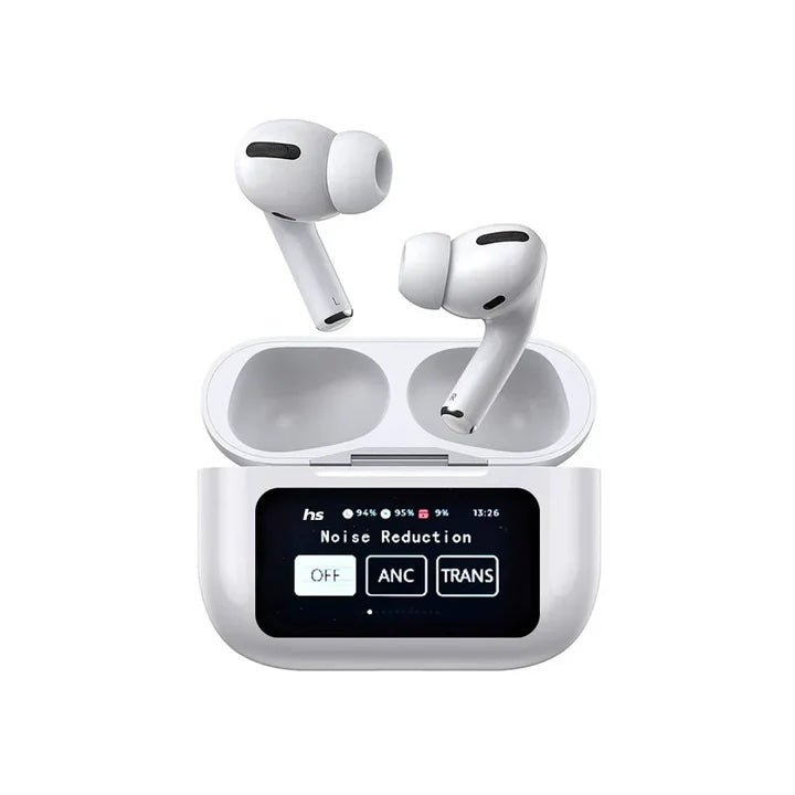 White A9 Pro ANC AirPods with Screen | Bluetooth 5.4 - Flashkart Pakistan