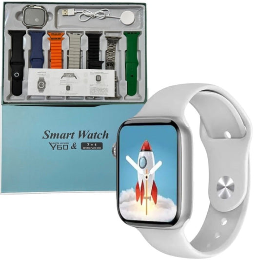 Y60 Smart Watch Ultra (7+1) | Sports Edition | Full Touch Display | Heart Rate | Sleep & Fitness Tracker - Flashkart Pakistan